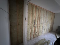 a room that is being remodeled with insulation