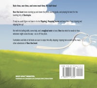 the back cover of a book with a picture of a grassy field
