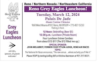 a flyer for the ren grey eagles luncheon