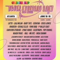 a poster for the glow up festival in atlanta