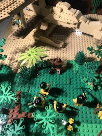 a lego model of a jungle scene