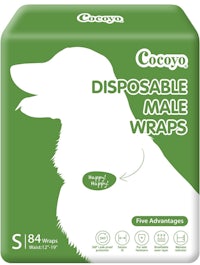 a box of disposable male wraps for dogs