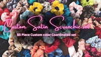 custom satin scrunchies