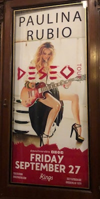 a poster for paulina rubio