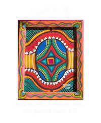 earth belly acrylic on canvas panel with painted frame