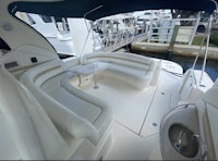 a white boat with a white interior