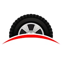 a car tire on a white background