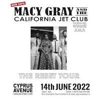 the poster for macy gray and the california jet club