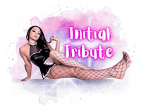 an image of a woman in stockings with the words initial tribute