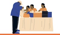 an illustration of a group of people at a table