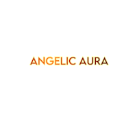 an angelic aura logo on a black background