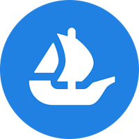 a white boat icon in a blue circle