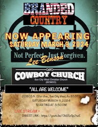 a flyer for a cowboy church