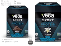 two boxes of vega sport protein powder