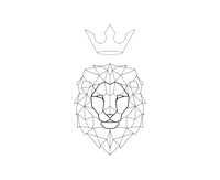 a lion head with a crown on it