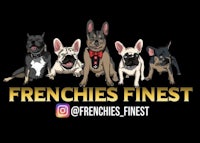 a group of dogs with the words frenchies finest