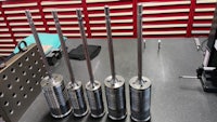 a group of metal rods on a table