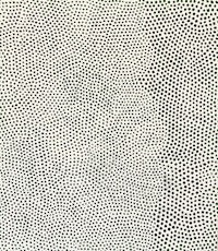 a black and white painting with dots on it