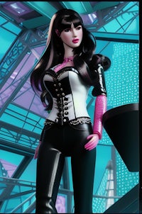 a barbie doll in a futuristic outfit