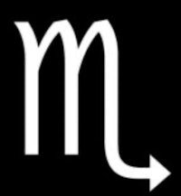 the zodiac sign libra on a black background