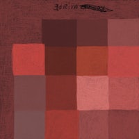 a drawing of a red, brown, and orange square