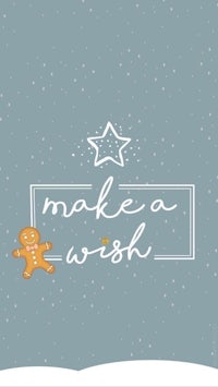a christmas card with the words make a wish