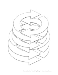 a circle with arrows pointing in different directions