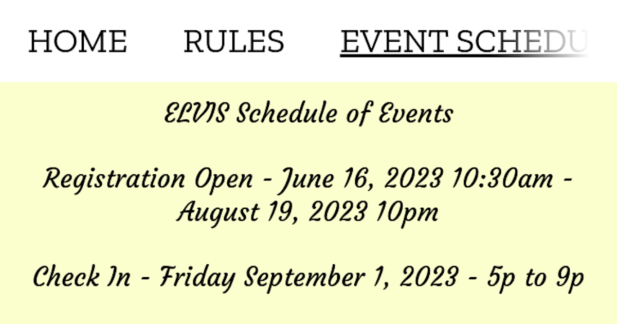 Event Schedule Elvis Bowling Tournament Las Vegas