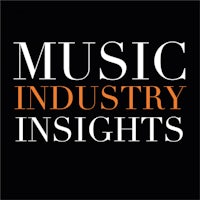 the music industry insights logo on a black background