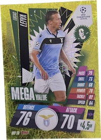 a soccer card with a player on it