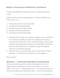 a sheet of paper with the words stop model and treatment