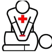 a person with a red cross on his back