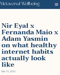 nir el, fernanda maria, and adam yasmin's internet healthy on what