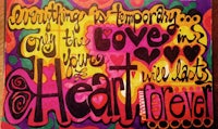 a colorful painting with the words'heart forever'