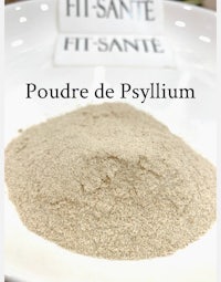 a bowl of powdere de pylium with the words on it