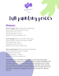 a flyer with the words full painting prices