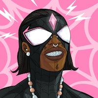 an illustration of a black man in a spider - man outfit