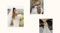 a collage of pictures of brides in wedding dresses