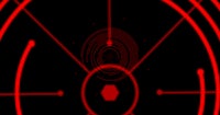 a red target on a black background