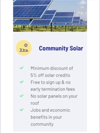 a flyer with the words community solar