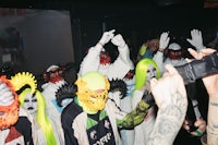 a group of people dressed up as zombies