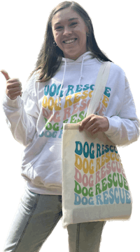 dog rescue tote bag