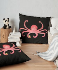 pink octopus floor pillow
