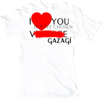 i love you have chosen you are gazi t-shirt