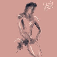 a drawing of a nude man sitting on his knees