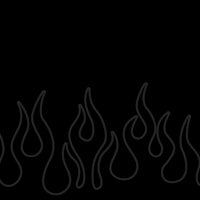 a black background with flames on it