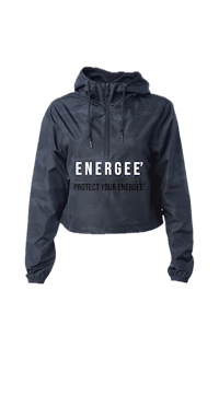 energize cropped hoodie - black