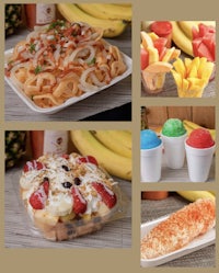 a collage of pictures showing different types of food
