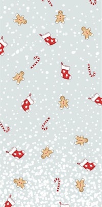 a christmas pattern with candy canes and gingerbread men