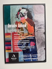a poster with the words brain blink on it